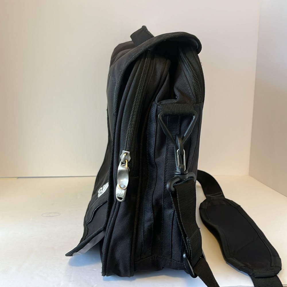 Adidas Black Laptop Bag Commuter Satchel Tote with Adjustable & Removable Strap - Picture 6 of 16
